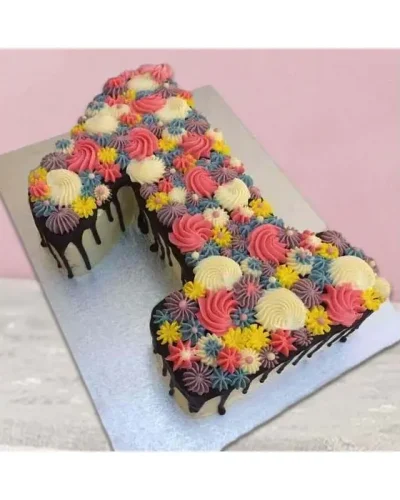 Choco Vanilla 1 Shape Numeric Cake