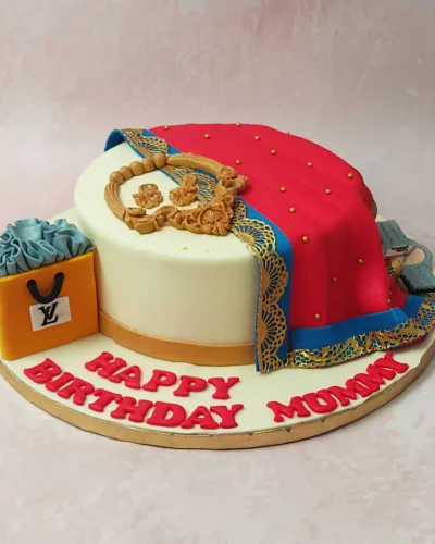 Saree Cake Design
