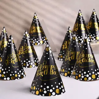 10 Pcs B'day Caps Assorted