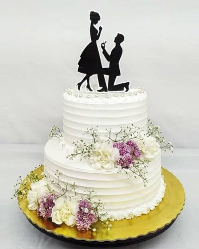 Elegant Two Tier Wedding Cake